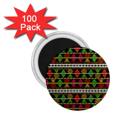 Aztec Style Pattern 1.75  Button Magnet (100 pack) from ArtsNow.com Front