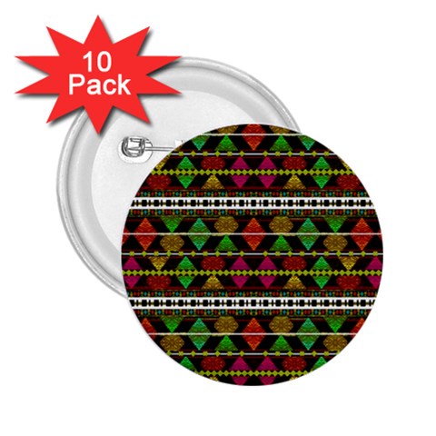 Aztec Style Pattern 2.25  Button (10 pack) from ArtsNow.com Front