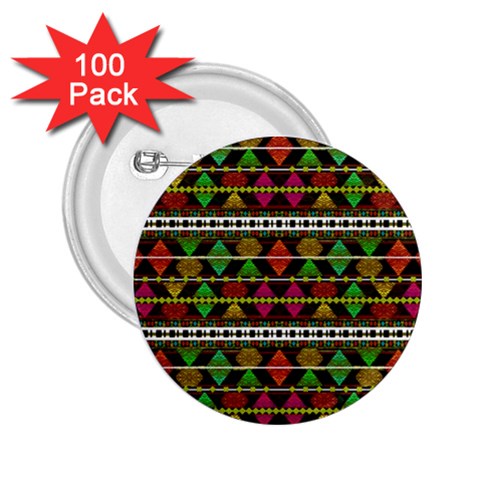 Aztec Style Pattern 2.25  Button (100 pack) from ArtsNow.com Front