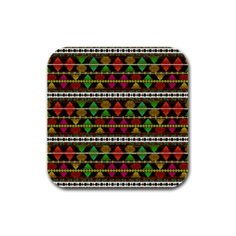 Aztec Style Pattern Drink Coasters 4 Pack (Square) from ArtsNow.com Front