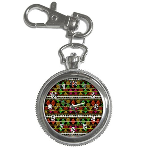 Aztec Style Pattern Key Chain Watch from ArtsNow.com Front