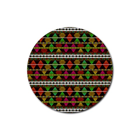 Aztec Style Pattern Drink Coaster (Round) from ArtsNow.com Front