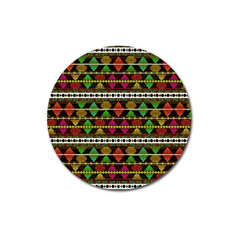 Aztec Style Pattern Magnet 3  (Round) from ArtsNow.com Front