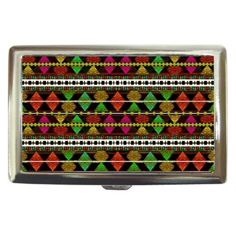 Aztec Style Pattern Cigarette Money Case from ArtsNow.com Front