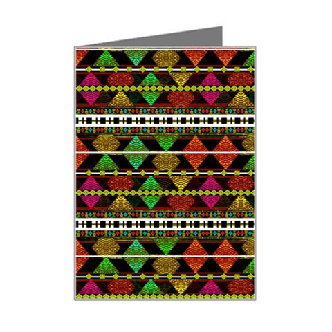 Aztec Style Pattern Mini Greeting Card from ArtsNow.com Left