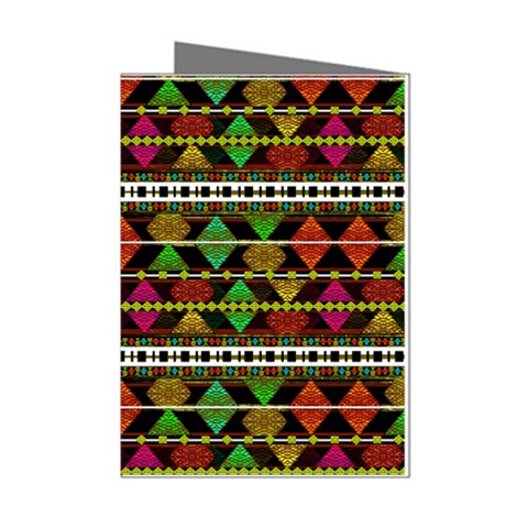 Aztec Style Pattern Mini Greeting Card (8 Pack) from ArtsNow.com Left