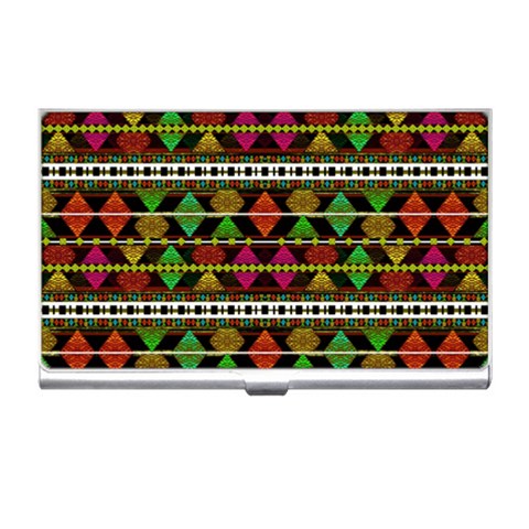 Aztec Style Pattern Business Card Holder from ArtsNow.com Front