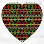 Aztec Style Pattern Jigsaw Puzzle (Heart)