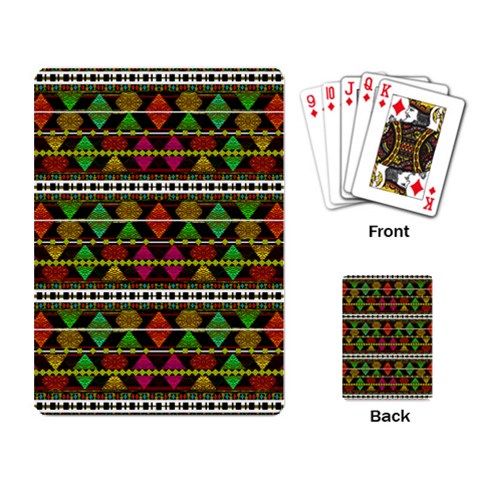 Aztec Style Pattern Playing Cards Single Design from ArtsNow.com Back