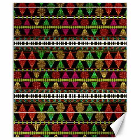 Aztec Style Pattern Canvas 8  x 10  (Unframed) from ArtsNow.com 8.15 x9.66  Canvas - 1