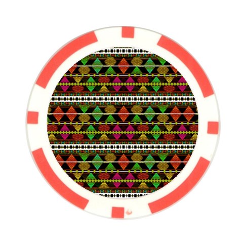 Aztec Style Pattern Poker Chip from ArtsNow.com Front