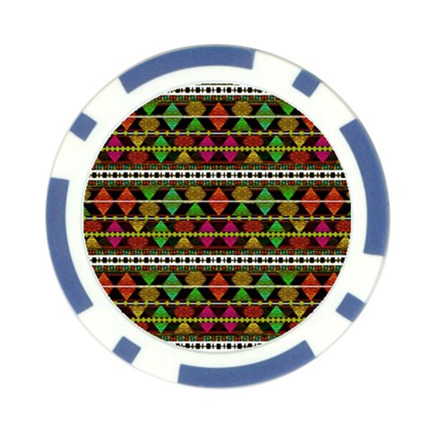 Aztec Style Pattern Poker Chip from ArtsNow.com Front