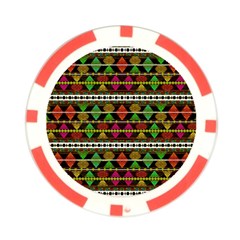 Aztec Style Pattern Poker Chip from ArtsNow.com Front