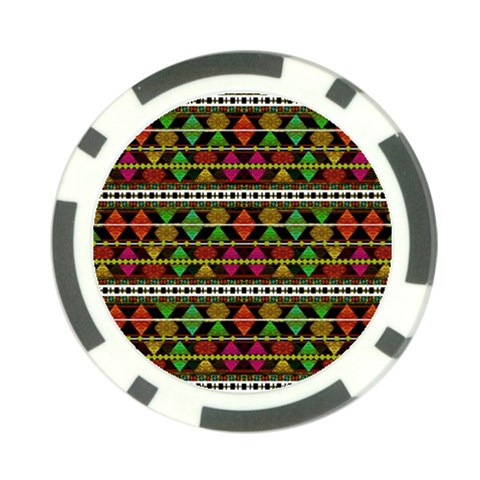 Aztec Style Pattern Poker Chip from ArtsNow.com Back