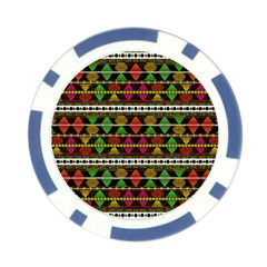 Aztec Style Pattern Poker Chip from ArtsNow.com Back