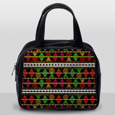 Aztec Style Pattern Classic Handbag (One Side) from ArtsNow.com Front