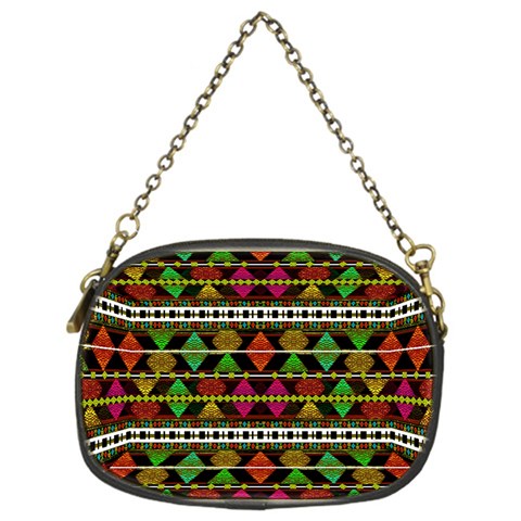 Aztec Style Pattern Chain Purse (One Side) from ArtsNow.com Front