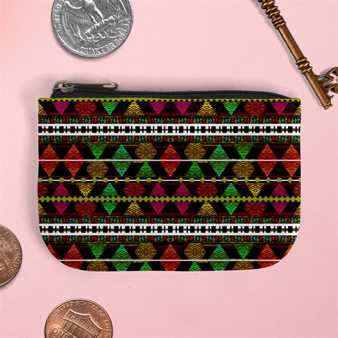 Aztec Style Pattern Coin Change Purse from ArtsNow.com Front