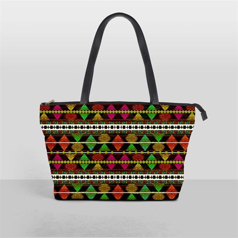 Aztec Style Pattern Large Shoulder Bag from ArtsNow.com Front