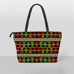 Aztec Style Pattern Large Shoulder Bag from ArtsNow.com Back