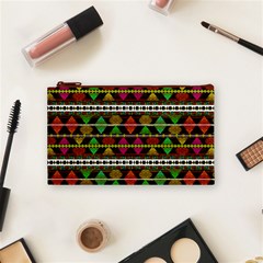 Aztec Style Pattern Cosmetic Bag (Small) from ArtsNow.com Front