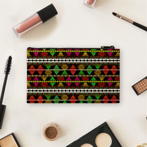 Aztec Style Pattern Cosmetic Bag (Small) from ArtsNow.com Back