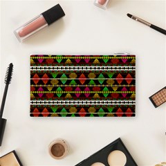 Aztec Style Pattern Cosmetic Bag (Small) from ArtsNow.com Back