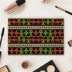 Aztec Style Pattern Cosmetic Bag (Large) from ArtsNow.com Back