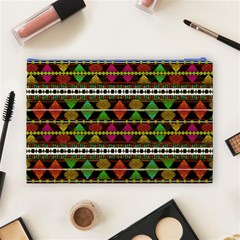 Aztec Style Pattern Cosmetic Bag (Large) from ArtsNow.com Back