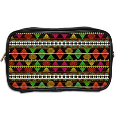 Aztec Style Pattern Travel Toiletry Bag (Two Sides) from ArtsNow.com Back