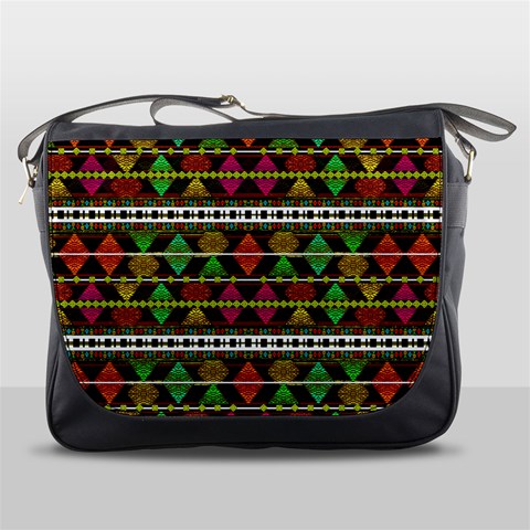 Aztec Style Pattern Messenger Bag from ArtsNow.com Front