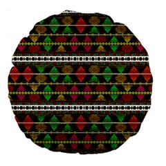 Aztec Style Pattern 18  Premium Round Cushion  from ArtsNow.com Back