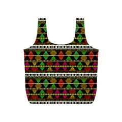 Aztec Style Pattern Reusable Bag (S) from ArtsNow.com Front