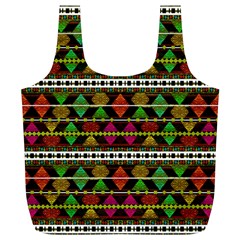 Aztec Style Pattern Reusable Bag (XL) from ArtsNow.com Front