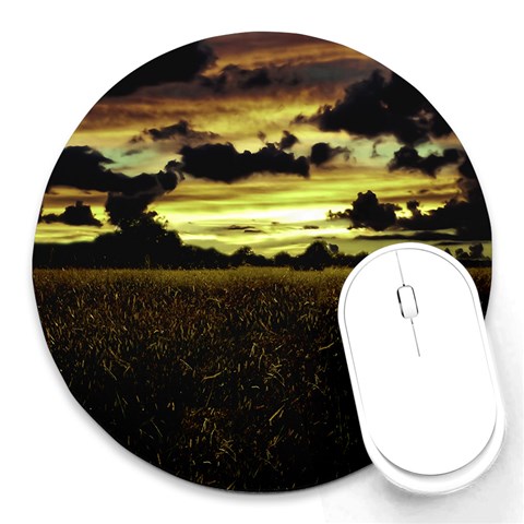 Dark Meadow Landscape  8  Mouse Pad (Round) from ArtsNow.com Front