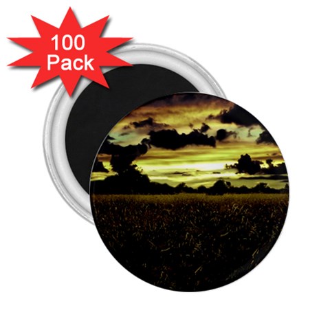 Dark Meadow Landscape  2.25  Button Magnet (100 pack) from ArtsNow.com Front