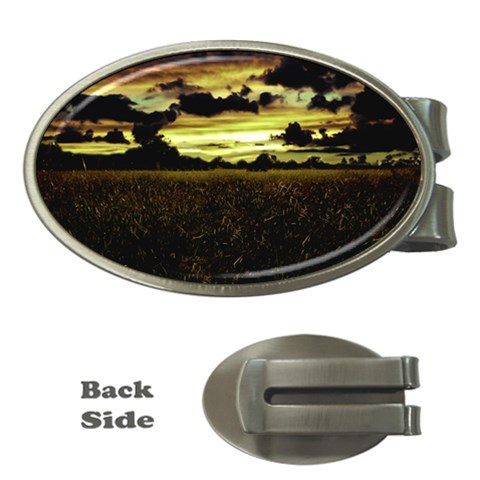 Dark Meadow Landscape  Money Clip (Oval) from ArtsNow.com Front