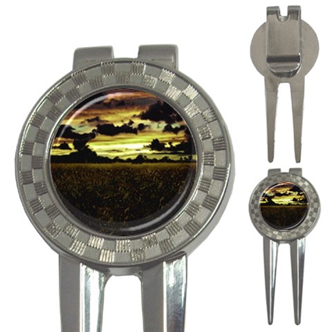 Dark Meadow Landscape  Golf Pitchfork & Ball Marker from ArtsNow.com Front