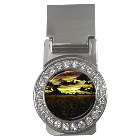 Dark Meadow Landscape  Money Clip (CZ) from ArtsNow.com Front