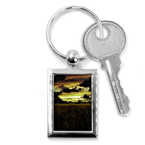 Dark Meadow Landscape  Key Chain (Rectangle) from ArtsNow.com Front