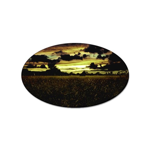 Dark Meadow Landscape  Sticker (Oval) from ArtsNow.com Front