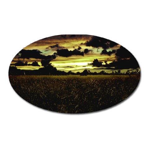 Dark Meadow Landscape  Magnet (Oval) from ArtsNow.com Front