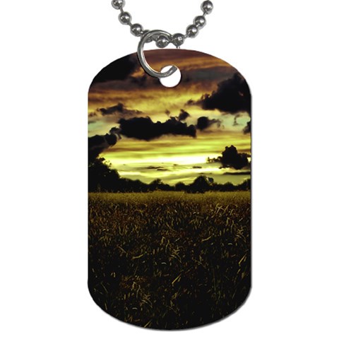 Dark Meadow Landscape  Dog Tag (One Sided) from ArtsNow.com Front