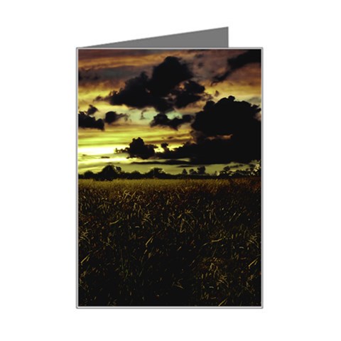 Dark Meadow Landscape  Mini Greeting Card from ArtsNow.com Left