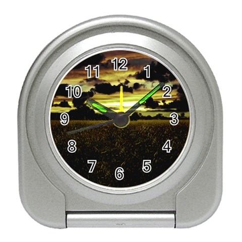 Dark Meadow Landscape  Desk Alarm Clock from ArtsNow.com Front