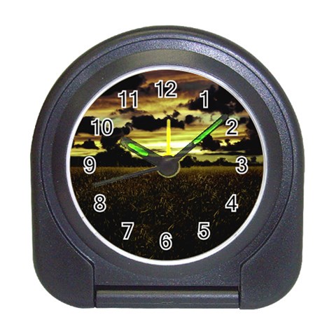 Dark Meadow Landscape  Desk Alarm Clock from ArtsNow.com Front