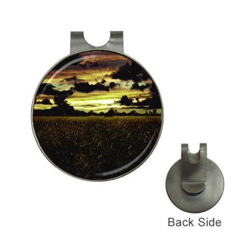 Dark Meadow Landscape  Hat Clip with Golf Ball Marker from ArtsNow.com Front