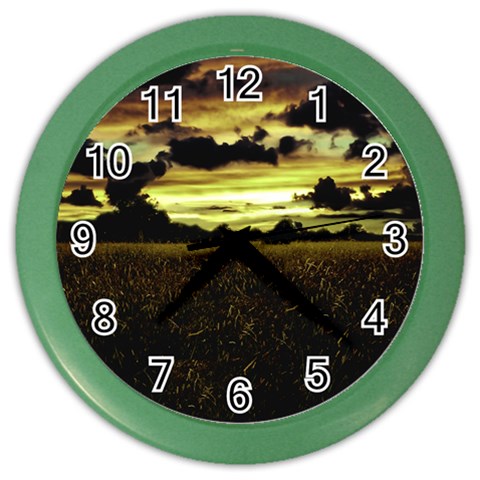 Dark Meadow Landscape  Wall Clock (Color) from ArtsNow.com Front