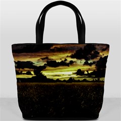 Dark Meadow Landscape  Bucket Handbag from ArtsNow.com Front