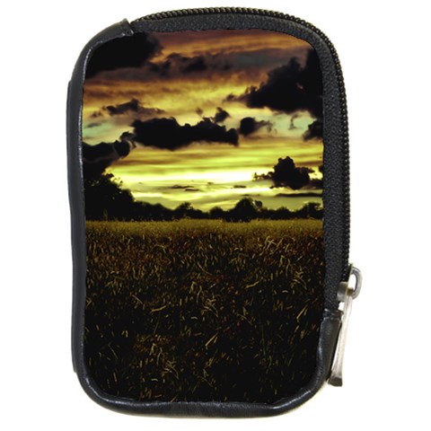 Dark Meadow Landscape  Compact Camera Leather Case from ArtsNow.com Front